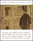 Colorierte Federzeichnung zum Betriebsjubiläum